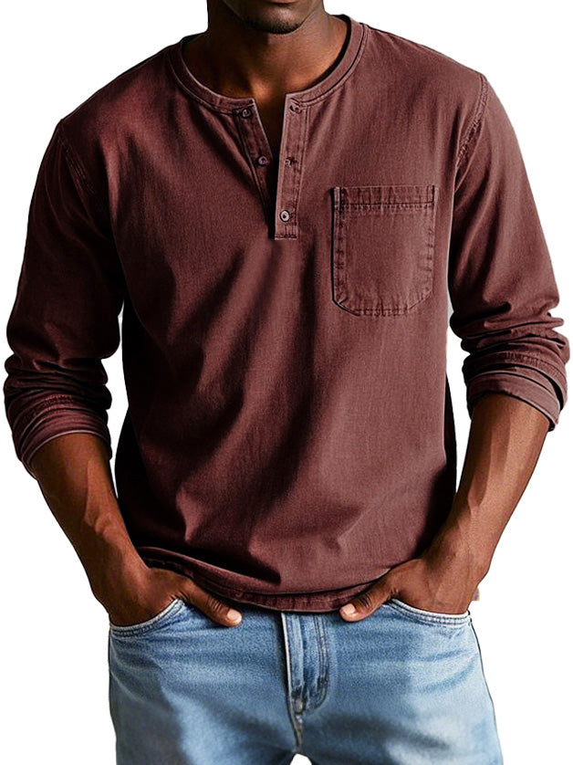 Lenoir™ | Chemise Vintage à Manches Longues