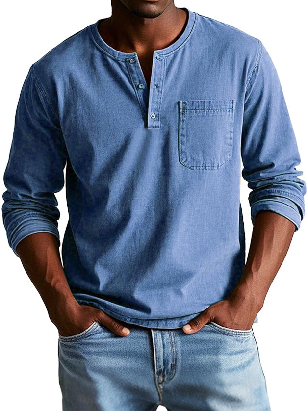 Lenoir™ | Chemise Vintage à Manches Longues