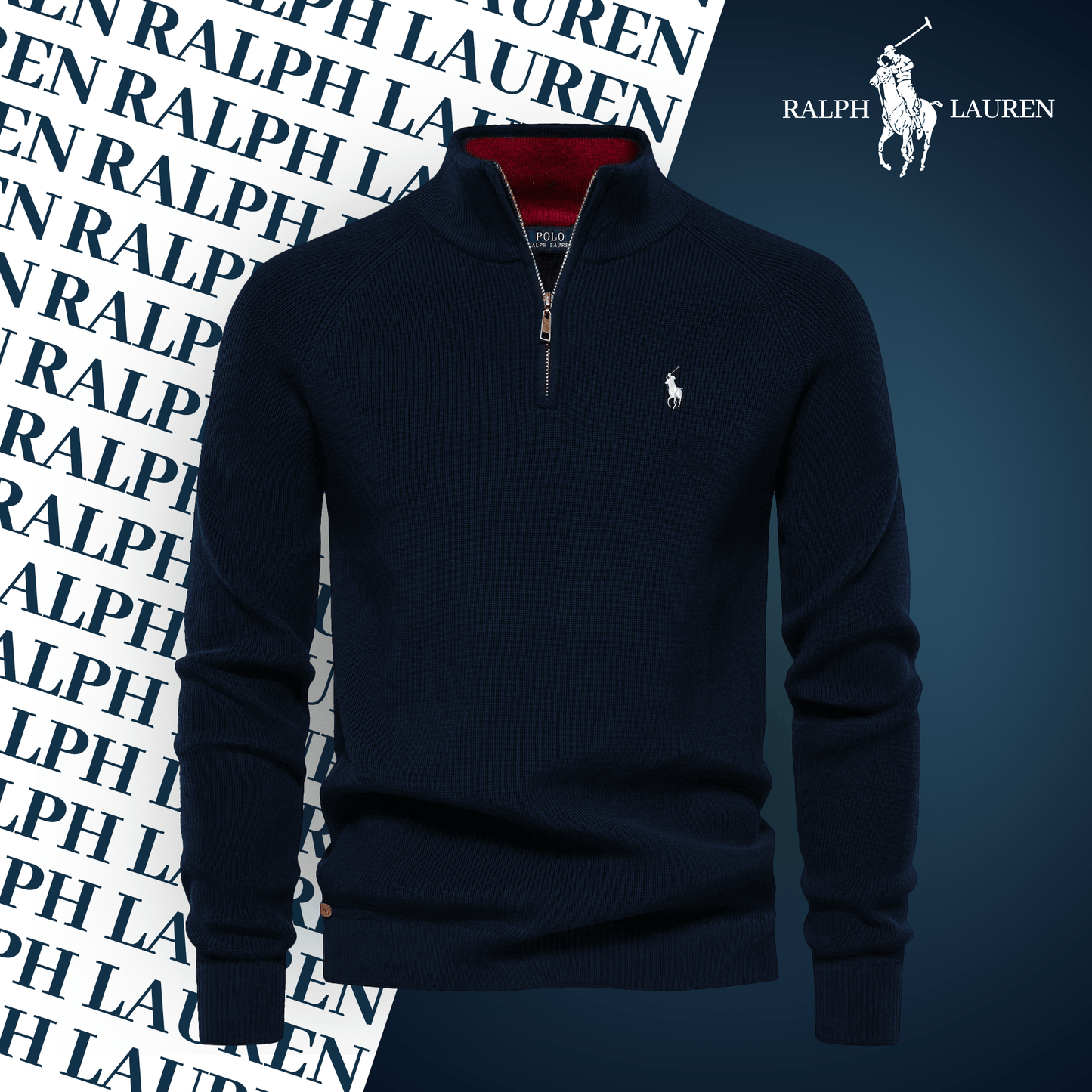 Pull Col Zippé  R&L (Offre à Durée Limitée)